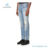 Ep4412 Slim-Straight Light Blue Cotton Denim Men Jeans
