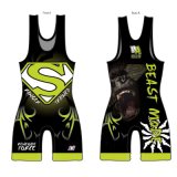 King Kong Pattern Wrestling Sportwear with Supper Man on The Front