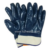 Fully 3 Dipped Blue Nitrile Oil Filed Work Safety Glove (HCN450)