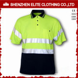 Wholesale Fluorescent Green Work Wear Safety Polo Shirt (ELTSPSI-3)