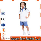 Factory Cotton Blue Primary School Uniform Polo-Tshirt and Pants