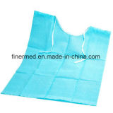 PE Laminated Paper Dental Apron with Ties