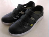 PU Black Leather Safety Shoes for Working (EGS-SF-0003)