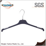 Fashion Plastic Black Hanger with Metal Hook for Cloth (40CM)