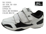 No. 52035 White Color Men's Sport Shoes Velcro Stock Shoes