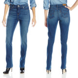 Hot Sale Ladies Slim Fit Blue Stretch Skinny Jeans