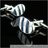 VAGULA Cuff Links Luxury Blue Stripe Cufflinks (Hlk31733)