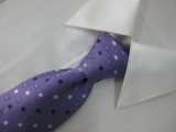 Classic Purple Dotty Design Men's Fashion Woven Silk Neckties