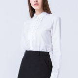 White Women Office Blouse Long Sleeve Fashionable Formal Shirt