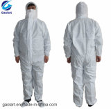 Disposable White SMS Nonwoven Coverall with SGS Certificate