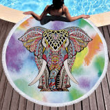Round Elephant Printed Blanket