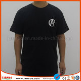 Black Silk Printing Men's Cotton T Shirt