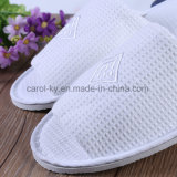 Cotton Hotel Waffle Slippers with Embroidery Logo Design