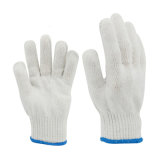 White Cotton Knitted Safety Working Glove