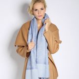 fashion Silk & Acrylic Blended Scarf for Lady with Jacquard