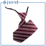 Men′ S Fashion High Quality Stripes Zipper Tie Micorfiber Custom Wholesale