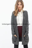 OEM Girl Fashion Hot Sales Long Sweater Cardigan (W18-249)