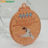 Plated Silver Souvenir Medal with Ribbon
