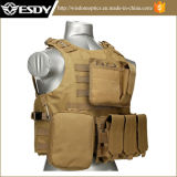 Tan Color Tactical Molle Vest with Hydration Water Reservoir