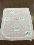 Baby Bedding in Patchwork Style with Pink Flower Pattern