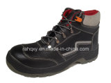 Split Embossed Leather Safety Shoes with Mesh Lining (HQ05032)