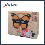 3D Glitter Butterfly Nylon Rope Customize UV Printed Paper Bag