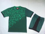 Mens Green Embroidery Team Soccer Jersey Shirts Uniforms