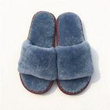 Fashion Woman Sheepskin Soft Fur Slippers Winter Warm Indoor Slipper