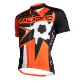 100% Polyester Man's Short Sleeve Cycling Jersey with Sublimation Print