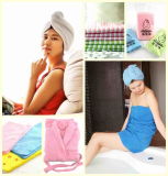Microfiber Bath Towel, Microfiber Yarm Color Towels, Color Stripe Towels