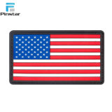 Garment Accessories Soft Rubber Custom USA Flag Hook and Loop PVC Patch