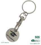 Supermarket Shopping Round Iron Trolley Coin with Key Ring (XD95)