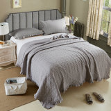 Wholesale Home Textile Washed Cotton Grey Quilted Coverlet Blanket