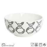 14cm Porcelain Bowl with Decal Design