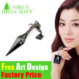 Factory Metal Airplane Zinc Alarm Alloy Keyring for Promoton Attachment