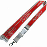 Customized Company Flat Woven Lanyard Loop Scale Fabric Lockable Monogrammed