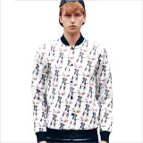 Choker Printed Fastener Jacket for Man's Clothes