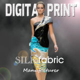 Ladies' Scarf, 100% Silk Ladies Fancy Digital Print Long Scarf (JC-332)