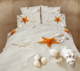 Romantic Queen King Bedding Set Starfish Genuine Pearl Style