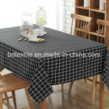 White and Black Checks Table Cloth for Home Textile