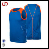 100% Polyester Comfortable Running Vest with Custom Reflective Print