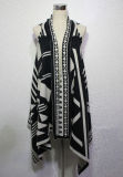 Lady Fashion Jacquard Acrylic Knitted Winter Warm Shawl Vest (YKY4489)