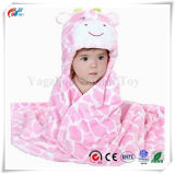 Baby Boys' or Baby Girls' Hooded Pink Cow Animal Blanket