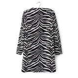 Factory OEM High Quality Zebra Print Winter Women Coat