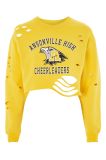 Yellow 100% Cotton Cutomized Distressed Cheer Sweatshirts