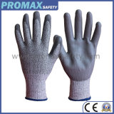 Cut 5 Hppe Anti Cut Gloves with PU Coating