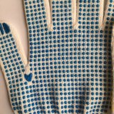 Cotton String Knitted PVC 1 Side Dotted Gloves