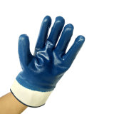 Cotton Jersey Liner Nitrile Fully Coated Safety Cuff Gloves