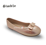 New Collections Girls Soft PU Upper Pumps with Bowknot