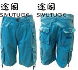 Mens Cargo Pocket Fashion Garment Dyed Short Pants